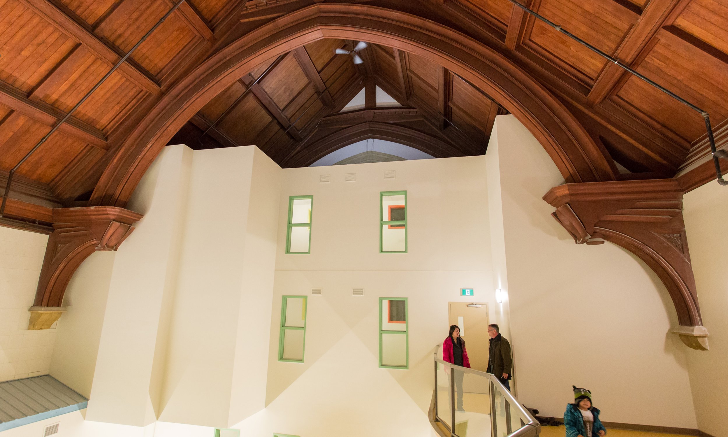 Interior church converted into apartment building